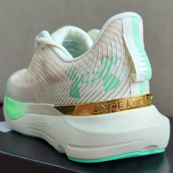 Under Armour Green and Cream Athletic Shoes - Picture 2 of 5